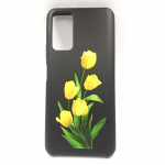 Силиконовый чехол для Huawei Honor 10X Lite, красочный принт, тюльпаны, черный
