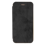 Чехол-книжка Armor Case Book для APPLE iPhone 5/5S/SE, под кожу, с силиконовым креплением, чёрный