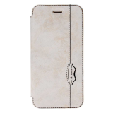 Чехол-книжка Armor Case Book для APPLE iPhone 5/5S/SE, под кожу, с силиконовым креплением, белый