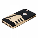 Накладка задняя для APPLE iPhone 5/5S/SE, E76, с силиконовой основой, чёрный, золотой