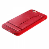 Чехол силиконовый для APPLE iPhone 5/5S/SE, ультратонкий, матовый, красный, с карманом для визитки