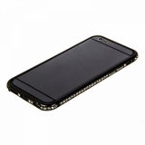 Бампер для Shengo iPhone 6/6S (4.7)  металлический со стразами (чёрный)