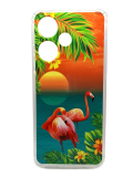 Силиконовый чехол для Infinix Hot 30i, антишок, красочный принт, фламинго