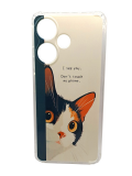 Силиконовый чехол для Infinix Hot 30i, антишок, красочный принт, котик 