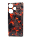 Силиконовый чехол для Infinix Hot 30i, антишок, красочный принт, техно рис. №1