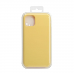 Силиконовый чехол Iphone 11 Silicone case в блистере, без логотипа, желтый