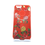 Силиконовый чехол для Iphone 6/6S Блестящий с цветами, розы, красный