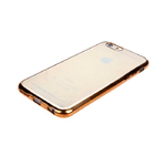 Чехол силиконовый для APPLE iPhone 5/5S/SE, ультратонкий, прозрачный, глянцевый, с золотым ободком