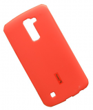 Чехол силиконовый Cherry для LG K10, тонкий, непрозрачный, матовый, цвет: красный
