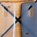 Чехол силиконовый для LG K10 LTE, ультратонкий, прозрачный, глянцевый, цвет: чёрный, в техпаке