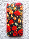 Чехол-книга Fashion Case для Realme 10, принт, красные и желтые розы, красный