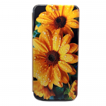 Чехол-книга Fashion Case для Realme 9, красочный принт, желтые цветочки, золотой
