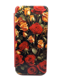 Чехол-книга Fashion Case для Realme 9 Pro Plus, красочный принт, красные и желтые розы, красный