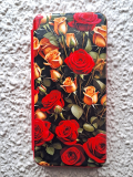 Чехол-книга Fashion Case для Realme C11, красочный принт, красные и желтые розы, красный