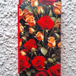 Чехол-книга Fashion Case для Realme C11, красочный принт, красные и желтые розы, красный