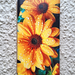 Чехол-книга Fashion Case для Realme C25/C25S, красочный принт, желтые цветочки, золотой