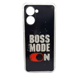 Силиконовый чехол для Realme C33, антишок, красочный принт, boss mode on