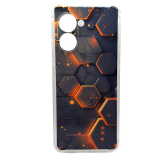 Силиконовый чехол для Realme C33, антишок, красочный принт, техно рис. №2