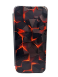 Чехол-книга Fashion Case для Realme C53, красочный принт, техно рис. №1, черный