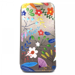 Чехол-книга Fashion Case для Samsung Galaxy A10s, красочный принт, цветочное поле, серебряный