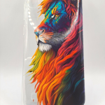 Силиконовый чехол для Samsung Galaxy A10, прозрачный с принтом, лев с разноцветной гривой