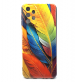 Силиконовый чехол для Samsung Galaxy A13 (4G), красочный принт, цветные перья