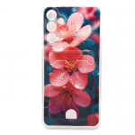 Силиконовый чехол для Samsung Galaxy A15 Card Case, с визитницей, принт, алые цветы