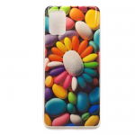 Силиконовый чехол для Samsung Galaxy A51 Clear case, принт, разноцветные камешки