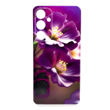 Силиконовый чехол для Samsung Galaxy A55 5G, красочный принт, фиолетовые цветы