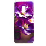 Силиконовый чехол для Samsung Galaxy A8 Plus 2018, красочный принт, фиолетовые цветы
