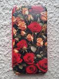 Чехол-книга Fashion Case для Samsung Galaxy A10, красочный принт, красные и желтые розы, красный
