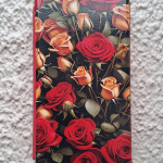 Чехол-книга Fashion Case для Samsung Galaxy A10, красочный принт, красные и желтые розы, красный