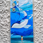 Силиконовый чехол для Samsung Galaxy A16, антишок, красочный принт, большой кит в океане