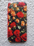 Чехол-книга Fashion Case для Samsung Galaxy A23, принт, красные и желтые розы, красные