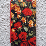 Чехол-книга Fashion Case для Samsung Galaxy A23, принт, красные и желтые розы, красные