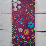 Силиконовый чехол для Samsung Galaxy A32 4G, антишок, красочный принт, цветы и бабочки на сиренев