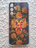 Силиконовый чехол для Samsung Galaxy A34, антишок, красочный принт, герб