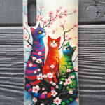 Силиконовый чехол для Samsung Galaxy A50, красочный принт, три разноцветных кота