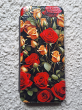 Чехол-книга Fashion Case для Samsung Galaxy A50/A50s, принт, красные и желтые розы, серый