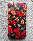 Чехол-книга Fashion Case для Samsung Galaxy A53, принт, красные и желтые розы, красный