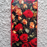 Чехол-книга Fashion Case для Samsung Galaxy A53, принт, красные и желтые розы, красный