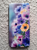 Чехол-книга Fashion Case для Samsung Galaxy A53, принт, желтые и сиреневые цветочки, серый