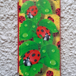 Чехол-книга Fashion Case для Samsung Galaxy М32, принт, божьи коровки, красный