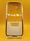 Силиконовый чехол для Samsung G935F Galaxy S7 Edge прозрачный с серебряной окантовкой