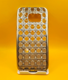 Силиконовый чехол для Samsung Galaxy S7, серебряный со стразами