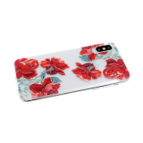 Силиконовый чехол для Huawei Honor 20 прозрачный с цветочным принтом, красные цветы