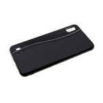 Чехол для Samsung Galaxy A40 пластик+кожа, с прострочкой, черная