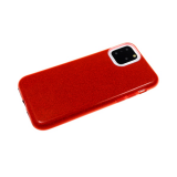 Силиконовый чехол для Xiaomi Redmi 7 плотный с блестками, красный