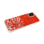 Чехол для Xiaomi Redmi 8 ярко-прозрачная с блестками, красная