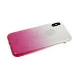 Силиконовый чехол для Samsung Galaxy A20s блестки с переходом, розовый